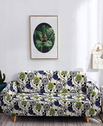 lukzer Polyester Floral 3 Seater Sofa Cover
