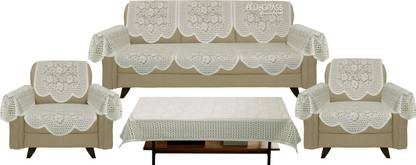 Bluegrass Polycotton, Lace 3+1+1 Seater Sofa Floral Cover