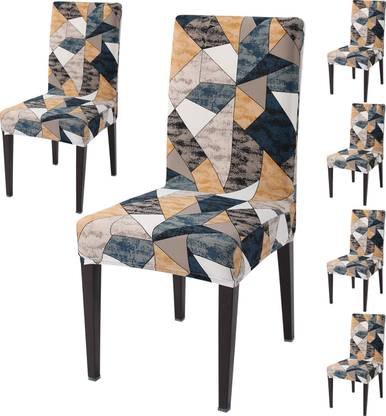 HOKiPO Polyester Abstract 6 Seater Chair Cover