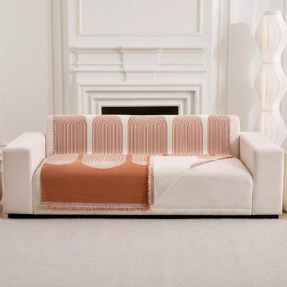 Home Cloud Chenille 1 Seater Sofa Striped Cover