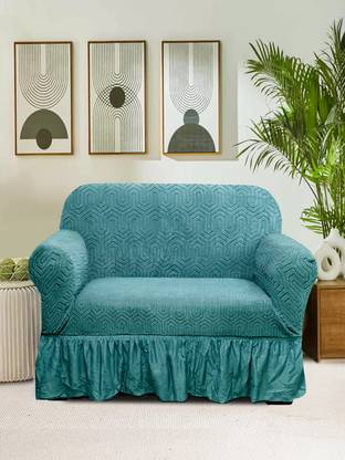 Cortina Polyester Checkered 1 Seater Sofa Cover