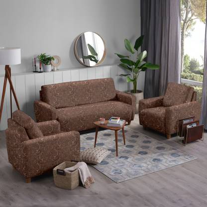 Flipkart SmartBuy Polyester Abstract 3+1+1 Seater Sofa Cover