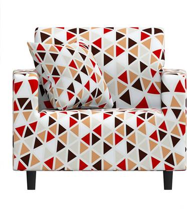 furshine Polyester 1 Seater Sofa Checkered Cover