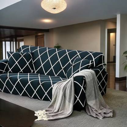 ADstore Polyester Geometric 3 Seater Sofa Cover