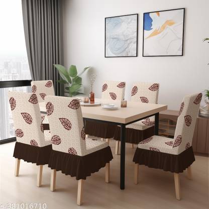 DECORIAN Polycotton 6 Seater Chair Abstract Cover