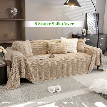 HOKiPO Wool 3 Seater Sofa Plain Cover