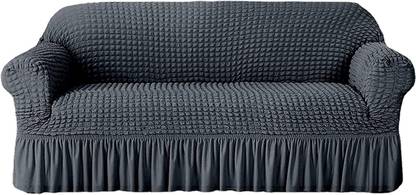 lukzer Polyester 3 Seater Sofa Checkered Cover
