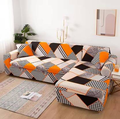 lukzer Polyester Abstract 3 Seater Sofa Cover