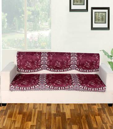 SMARTBUY Velvet Paisley 3 Seater Sofa Cover