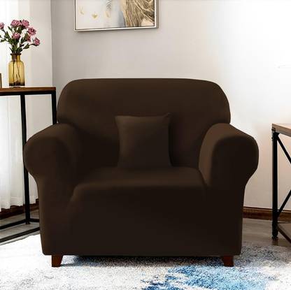 lukzer Polyester 1 Seater Sofa Striped Cover