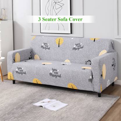 HOKiPO Polyester Floral 3 Seater Sofa Cover