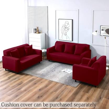 Flipkart SmartBuy Polyester Plain 3+1+1 Seater Sofa Cover