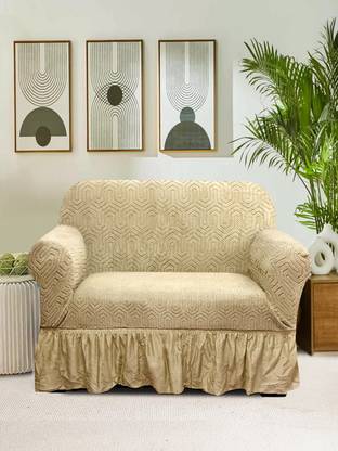 Cortina Polyester Checkered 1 Seater Sofa Cover
