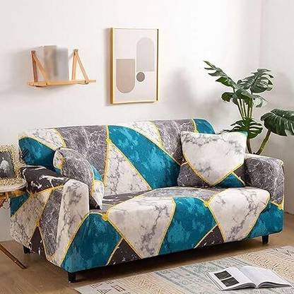 TURIYA Polyester Floral 3 Seater Sofa Cover