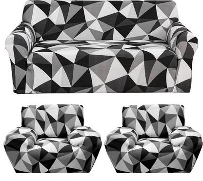 FurShine Polyester Abstract 3+1+1 Seater Sofa Cover