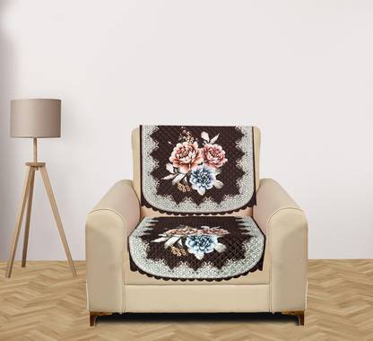 RUSTIC LINEN Velvet 3 Seater Sofa Floral Cover