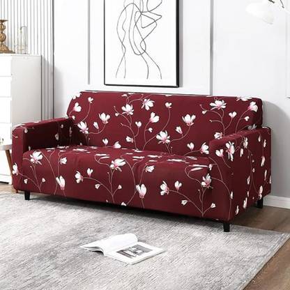 TURIYA Polyester Floral 3 Seater Sofa Cover