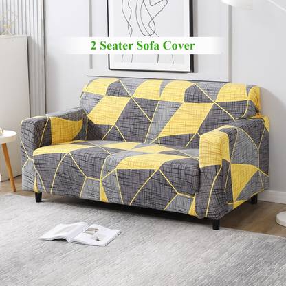 HOKiPO Polyester 2 Seater Sofa Abstract Cover