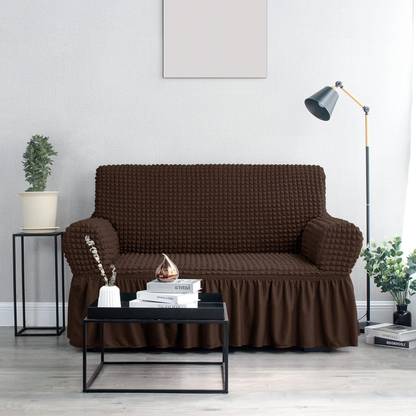 Cortina Polyester Plain 2 Seater Sofa Cover