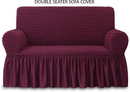 Magic Cover Polyester 2 Seater Sofa Checkered Cover