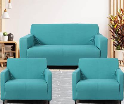 Gifts Island Polyester Plain 3+1+1 Seater Sofa Cover