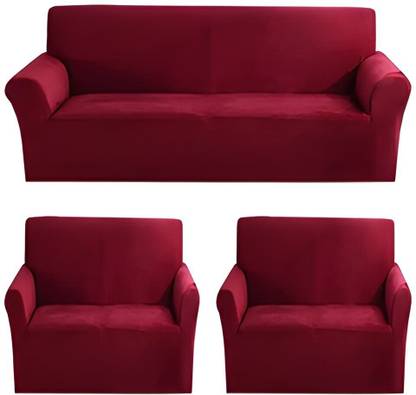 LA MANTTA Polyester 3+1+1 Seater Sofa Plain Cover