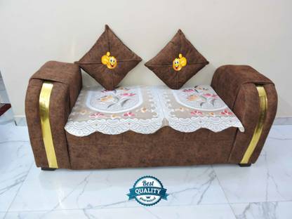 kedar corporation Cotton Floral 3 Seater Sofa Cover