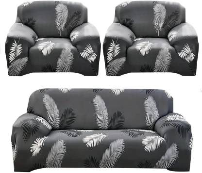 SHAGGY Polyester Abstract 3+1+1 Seater Sofa Cover