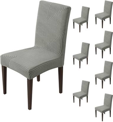 HOUSE OF QUIRK Jacquard 8 Seater Chair Checkered Cover