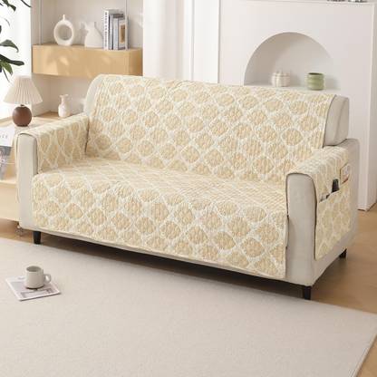 HOKiPO Polyester 2 Seater Sofa Damask Cover