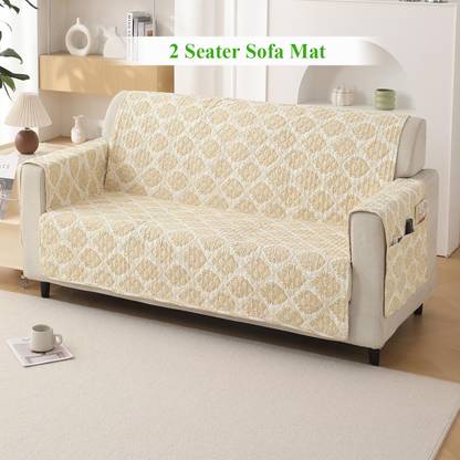 HOKiPO Polyester 2 Seater Sofa Damask Cover