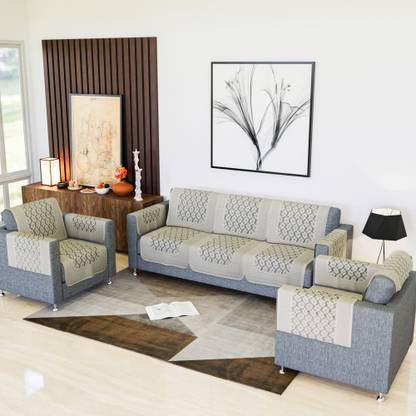 KUBER INDUSTRIES Cotton Floral 3+2 Seater Sofa Cover
