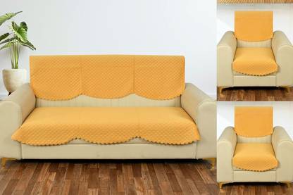 Hardeep Velvet Geometric 3+2 Seater Sofa Cover