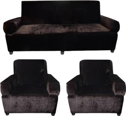 OUOU Velvet Plain 3 Seater Sofa Cover