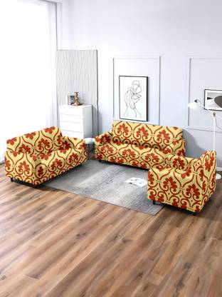 Cortina Polyester Abstract 3+1+1 Seater Sofa Cover
