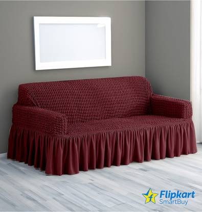Flipkart SmartBuy Polyester Plain 3 Seater Sofa Cover