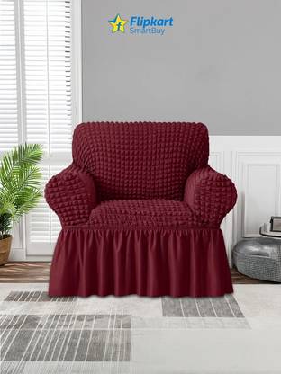 Flipkart SmartBuy Polyester Plain 1 Seater Sofa Cover