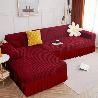 Magic Cover Polyester Plain 3 Seater Sofa Cover