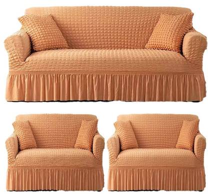 TONY STARK Polycotton Striped 3+1+1 Seater Sofa Cover