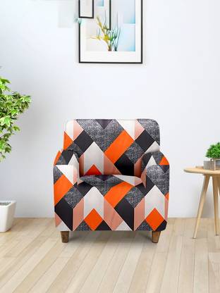 Cortina Polyester Abstract 1 Seater Sofa Cover
