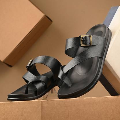 Azzaro Black Men Slides