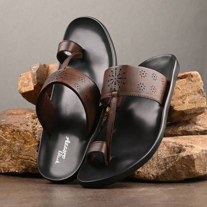 Azzaro Black Men Slippers