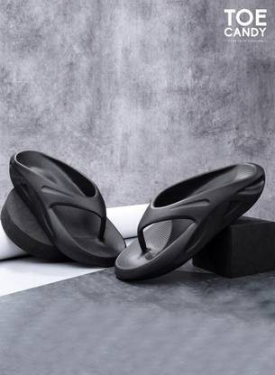 TOE CANDY Men Black Men Slip-on Slipper Flip Flops