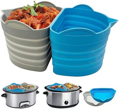 msenterprise Slow Cooker Liners Divider, Large Size Crock Pot Liners Divider Insert Reusable Slow Cooker