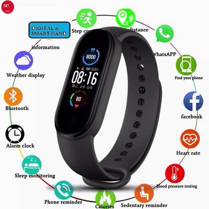 Bymaya B2018(M7) PRO HEART RATE STEP COUNT SMART WATCH BLACK ( PACK OF 1) Smartwatch