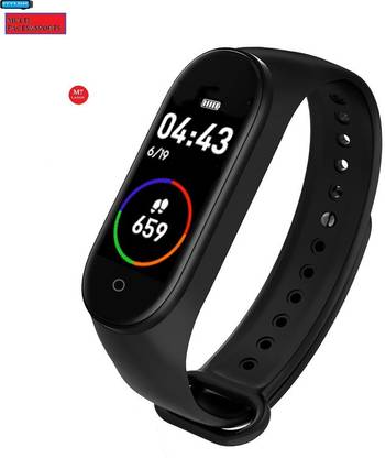 Bashaam B1666(M7) MAX HEART RATE STEP COUNT SMART WATCH BLACK ( PACK OF 1)