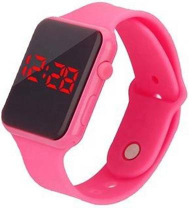 SMOS New Generation Digital Square For Kids LED Band Digital Watch - For Girls