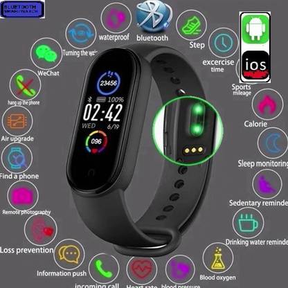 FOZZBY H888 M4_ADVANCE STEP COUNT BLUETOOTH SMART BAND BLACK(PACK OF 1)