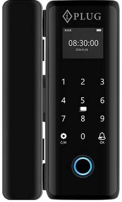 iPlug Smart Glass Door Lock i-06/| 6-Way Unlocking | WiFi Mobile App | OTP Access Smart Door Lock