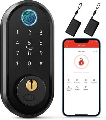 Meguard Main Entry , Digital Fingerprint Keypad Code APP Control Smart Door Lock